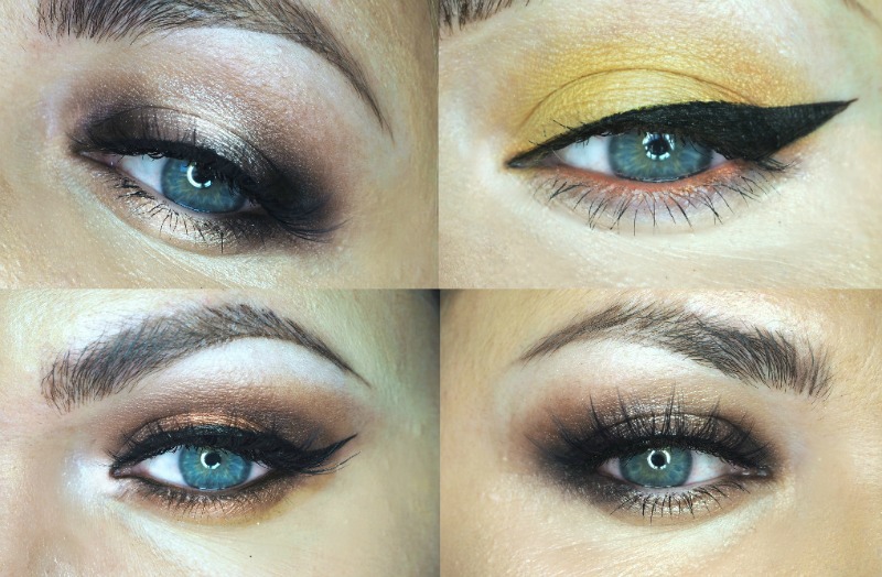crownbrush rose gold 35 eyeshadow palette, halo eye makeup, rose gold eye makeup, feline flick eyeliner, smokey copper eye makeup