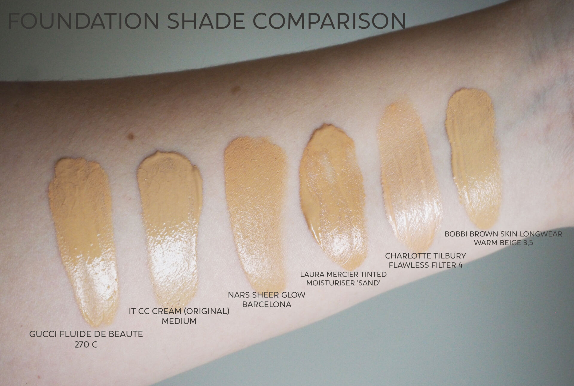 gucci cushion foundation swatches