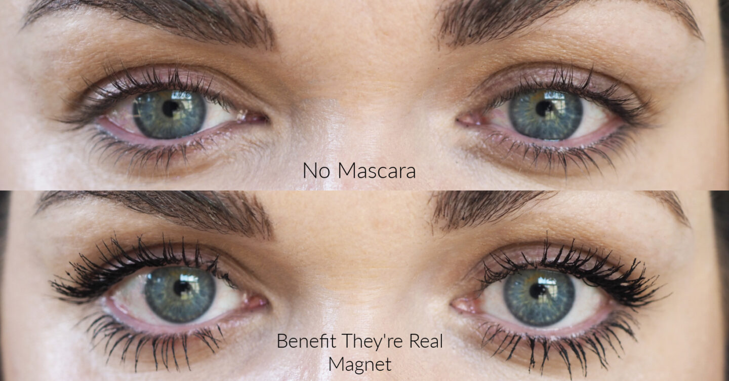 Benefit They're Real magnet mascara review before after