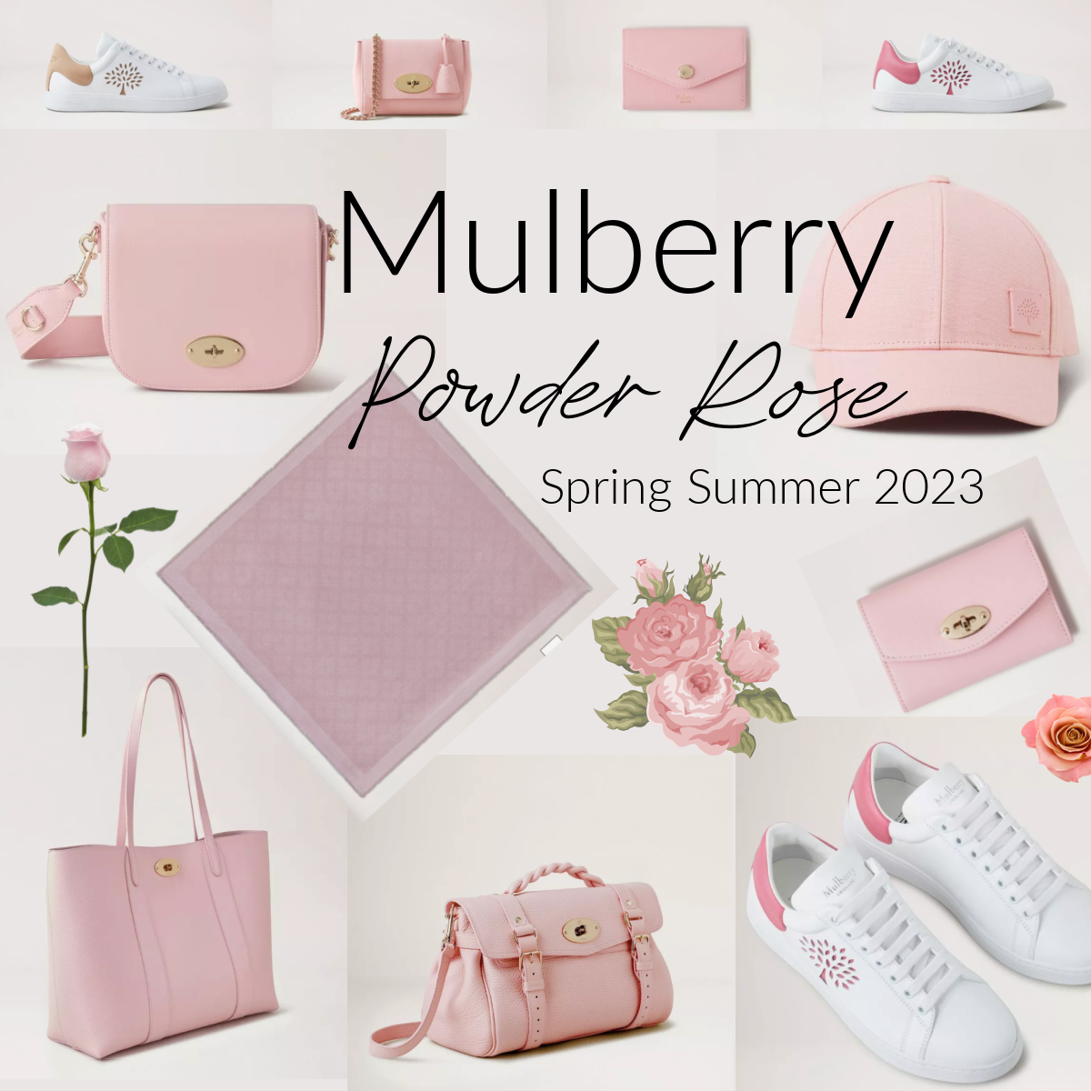 mulberry handbag powder pink 