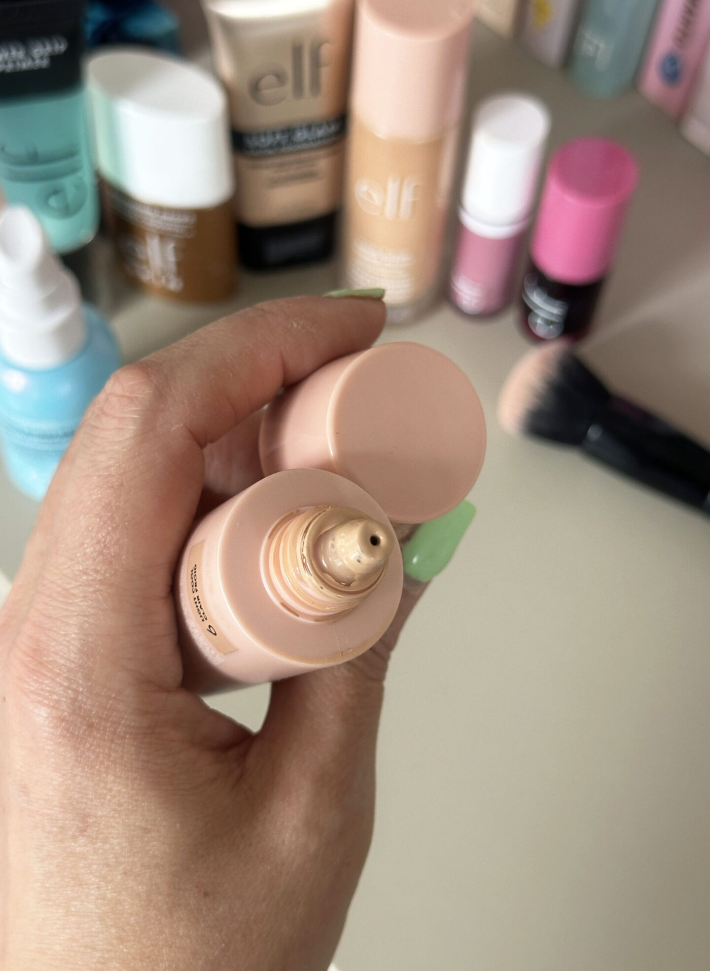 ELF Halo Glow Skin Tint SPF50 review before and after